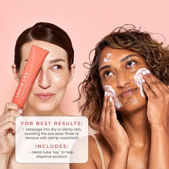 Indie Lee Cleansing Balm Makeup Remover - Oil Based Cleanser with Vitamin C, Kakadu Plum & Acerola Fruit to Melt Away Makeup & SPF, Boost Skin Radiance & Reduce Visible Signs of Aging (90ml)