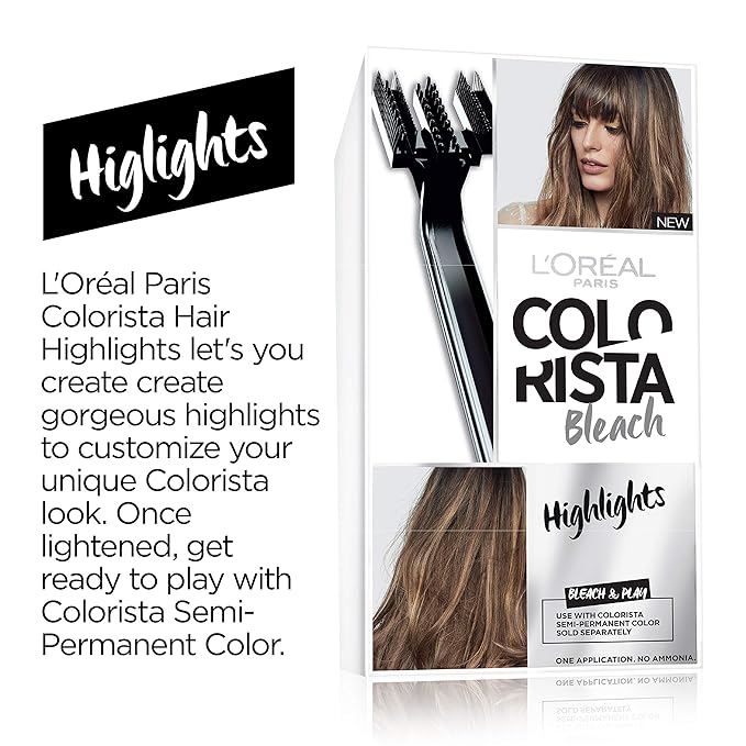 L’Oreal Paris Colorista Hair Bleach, Highlights Hair Color Kit, 1 Hair Bleach Kit