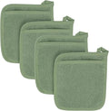 RITZ Terry Pocket Mitt & Hot Pad: Unparalleled Heat Resistant, Durable 100% Cotton – Ergonomically Designed for Optimal Grip – Easy-Care Machine Washable – 4-Pack, Juniper