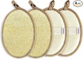 Natural Loofah Sponge Exfoliating(4 Packs),Made with Eco-Friendly and Biodegradable Shower Luffa Sponge, Loofah for Women and Men, Brown