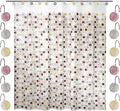 Zahari Home 13pc Sedona Sheer Shower Curtain Set Sheer Shower Curtain & 12 Shower Curtain Hooks Fun Shower Curtain Beige Shower Curtain Unique Design Stylish Shower Curtain Set Retro Shower Curtain