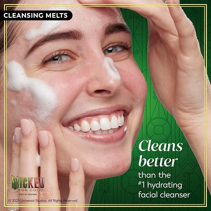 Olay x Wicked: For Good: Perfect Duo Skin Care Set, Skin Care Gift Set, 2pc, Vitamin C Cleansing Melts 12 Count, Super Serum Trial Size 0.4 FL OZ