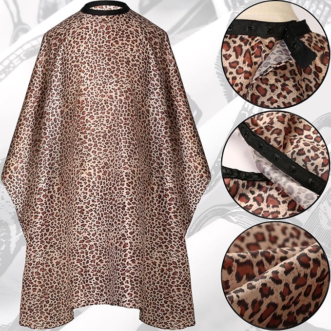 Professional Hair Cutting Cape with Neck Duster Brush, Salon Barber Cape, Hairdressing Accessories
