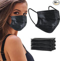 akgk 50Pcs Disposable Face Masks, 3 Ply Disposable Masks, Black Face Mask