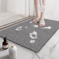 Non Slip Shower Mats for Inside Shower, 17x30 Inch, Anti-Slip Bathtub Mats for Bathroom, Foot Scrubber Loofah Bath Mats for Shower, Quick Drying Shower Stall Mats for Wet Areas (Grey)
