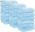 MOONQUEEN 18 Pack Premium Hand Towels - Quick Drying - Microfiber Coral Velvet Highly Absorbent Towels - Multipurpose Use as Hotel, Bathroom, Shower, Spa, Hand Towel 16 x 28 inches (Aquamarine)