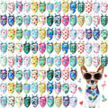 Chunful 100 Pieces Dog Bandanas Bulk Summer Pet Bandanas Pack Triangle Scarf Bib Kerchief Set for Small Large Dog Costume Accessories Decoration(31.5 x 21.7 x 21.7,Fruit)