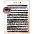Lash Clusters 12-Row 9-16mm Volume Lashes 30D-80D Options 240pcs False Eyelashes DIY Eyelash Extensions for Dense Volume Look Black (60D)