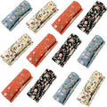 MIAO JIN 12-Pack Lipstick Case with Mirror Bulk, Small Lipstick Holder for Purse, Makeup Holder for Jewelry & Cosmetics, Storage Box, Cute Small Flower Design (Random Colors)
