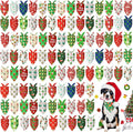 Abbylike 100 Pcs Christmas Dog Bandanas Bulk Xmas Bandanas for Dogs Triangle Kerchief Bibs Scarf Set for Pet Xmas Costume Photo Props Accessories Pet Shops Grooming, 25 Styles (31.5 x 21.7 x 21.7)