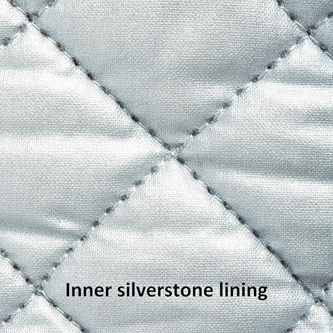 DII Basic Terry Collection Quilted 100% Cotton, Potholder, Gray, 3 Piece