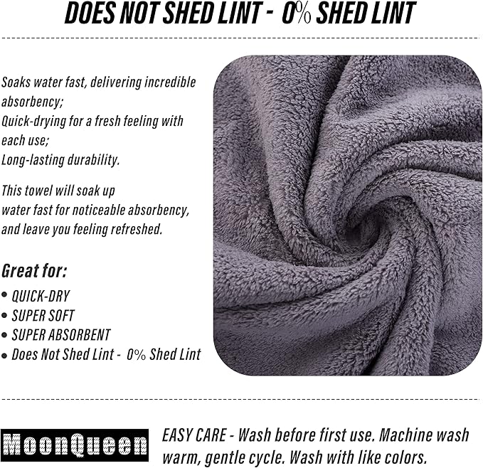 MOONQUEEN 18 Pack Premium Hand Towels - Quick Drying - Microfiber Coral Velvet Highly Absorbent Towels - Multipurpose Use as Hotel, Bathroom, Shower, Spa, Hand Towel 16 x 28 inches (Multicolor)
