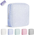 Period Bag for Teen Girls, Canvas Sanitary Napkin Storage Bag with Zipper, Portable Menstrual Pad Bag Tampon Holder for Purse