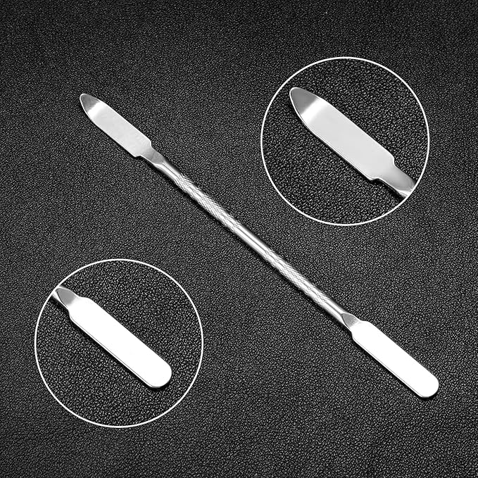2 Pcs Nail Color Mixing Palette Nail Polish Palette With Silver Stirring Rod Gold Edge Color Makeup Display Board Nail Mixing Palette Cosmetic Mixing Tools For Gel Polish Nail Art Plate In Pink Gray