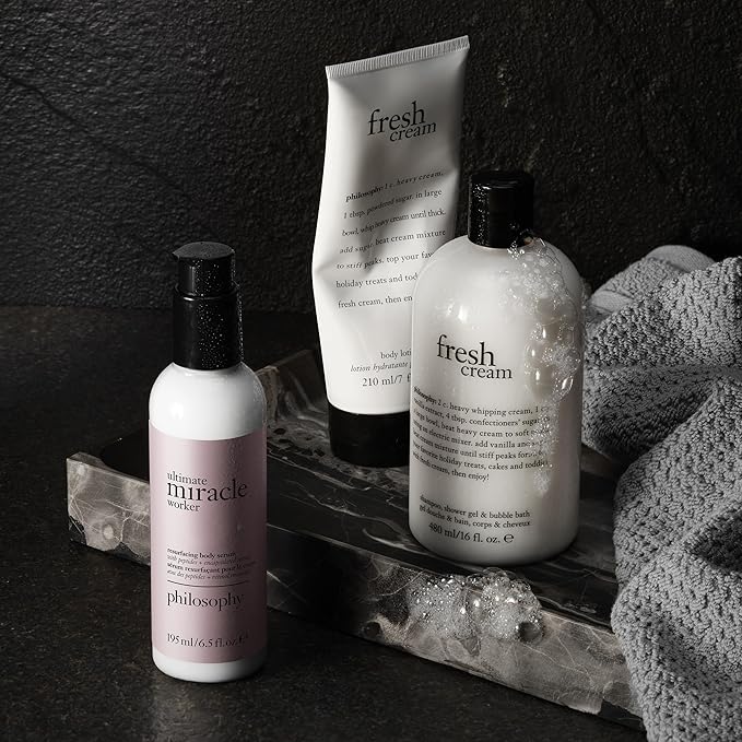 philosophy fresh cream body lotion - with notes of vanilla,heliotrope & tonka bean - 7 fl oz,(Pack of 2)