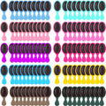 100 Mini Soft Bristle Travel Detangling Brush for All Hair Types - Glides Through Women's Tangles and Knots with Ease (Multicolor)