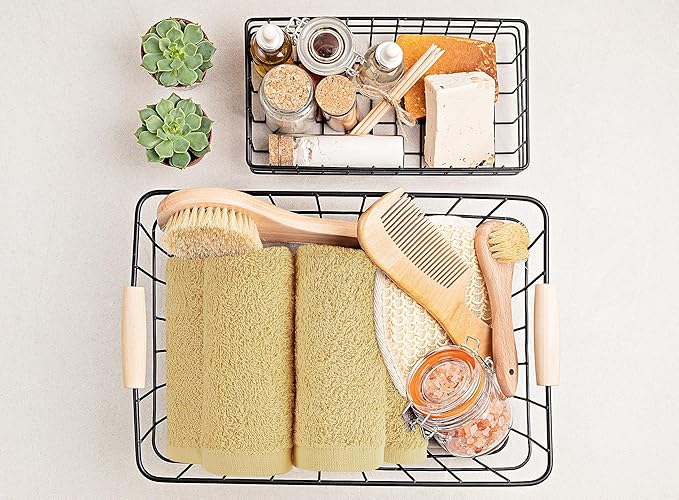 Utopia Towels 60 Pack Cotton Washcloths Set, 100% Ring Spun Cotton, Premium Flannel Face Cloths, Highly Absorbent and Soft Feel Fingertip Towels, Beige
