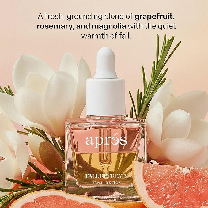 Apres Light & Shadow Cuticle Serum, Nourishing Blend of Almond and Jojoba Oil, Vitamin B and Turmeric, Cuticle Repair Oil 15 mL (15 ml, Fall Retreats (Grapefruit, Rosemary, and Magnolia))
