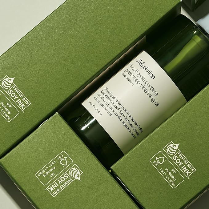 JMsolution Heartleaf Cleansing Oil - Deep Cleansing, Heart Leaf Water, Gentle Exfoliation, Hydration and Soothing, Non-Irritating, removes impurities, excess sebum, dead skin cells