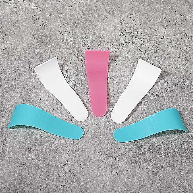 15 Pcs Portable Hair Wax Cleansing Spatulas, Reusable Hair Waxing Removal Applicator Sticks, Plastic Depilatory Creams & Mask Scraper Beauty Tools for Women Men (White, Green, Pink)