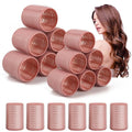 18 pcs Thermal Hair Rollers,Ceramic Thermal Hair Rollers Curlers for Blowout Look Long Hair Volume,Jumbo Self Grip Rollers Hair Curlers for Long Short for Women(Pink)