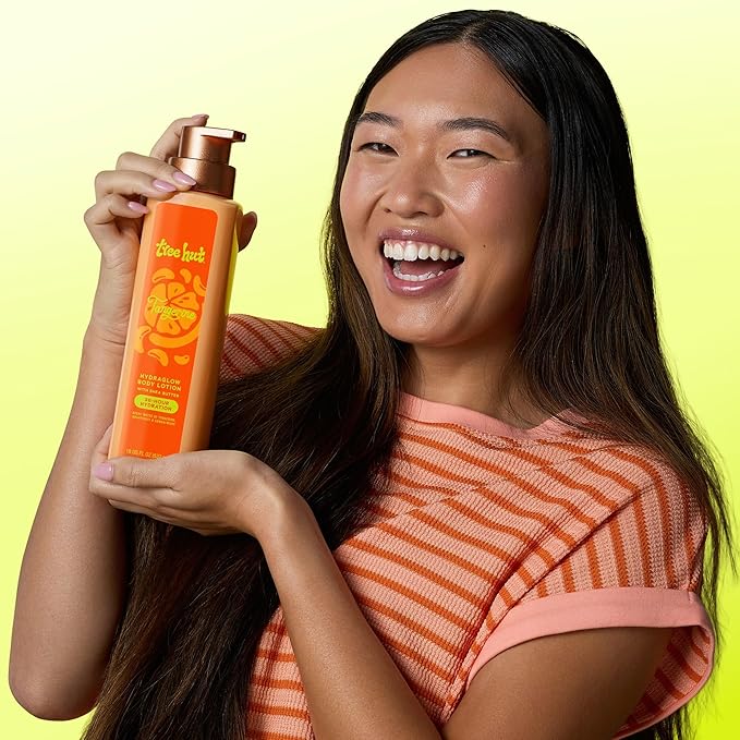 Tree Hut Hydraglow Body Lotion Tangerine, Bright Citrus Scent, Hydrating & Moisturizing Daily Lotion for Silky Soft, Glowing Skin, Lightweight Formula, 18 fl oz