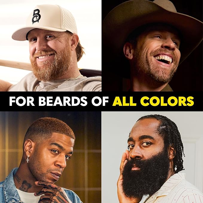 The Beard Club 1 Day Temporary Beard Dye for Men - Dark Brown Beard, Mustache & Eyebrow Color for a Fuller, Well-Defined Look, Water & Sweat Resistant, Up to 30 Applications, 0.3 fl oz
