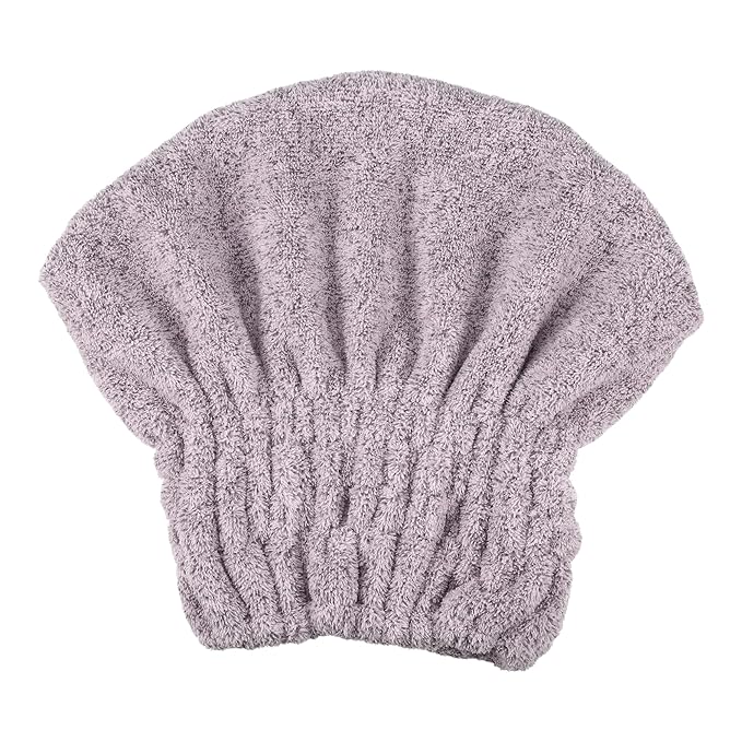 VOCOSTE Charcoal Fiber Hair Drying Towel Dry Cap, Lightweight Strong Absorbent, for After Bath Drying Hair, Purple