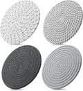ME.FAN 7 Inch Trivets/Potholders 4 Set Cotton Thread Weave Trivets for Pots and Pans - Large Coasters/Hot Pads to Protect Desktop & Countertop - Mix 1