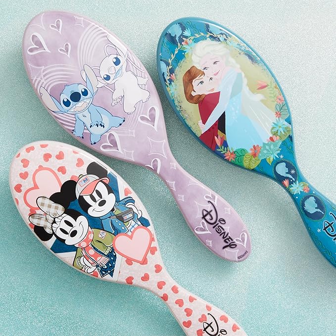 Wet Brush Original Detangler Hair Brush, Stitch & Angel (Disney Love), Ultra-Soft IntelliFlex Bristles, Detangling Bristles Glide Through Tangles (Wet Dry & Damaged Hair), Women & Men