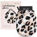 Kitsch Exfoliating Glove 1pc – Korean Exfoliating Mitt & Deep Exfoliating Body Scrubber for Shower, Bath | Body Exfoliator Glove, Dead Skin Remover | Skin Care for Smooth Skin - Leopard