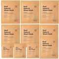 varuza] Real Natural Sheet Mask – EWG VERIFIED, Vegan Face Mask for Hydration, Non-GMO, No Artificial Fragrance, Made in Korea (10 PACK, BLUE AMPOULE)