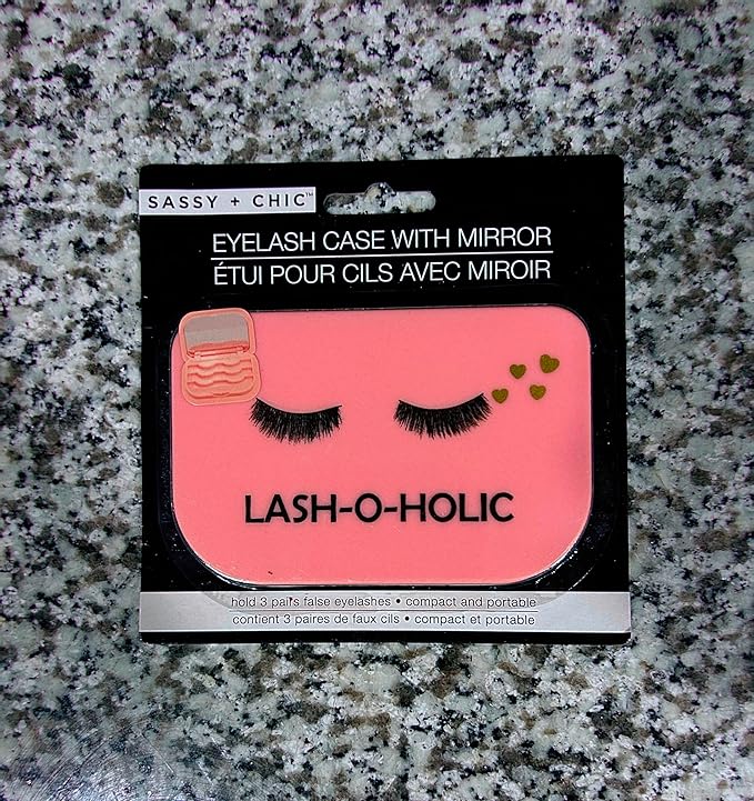 Sassy + Chic Lash-O-Holic Compact and portable eyelash case with mirror