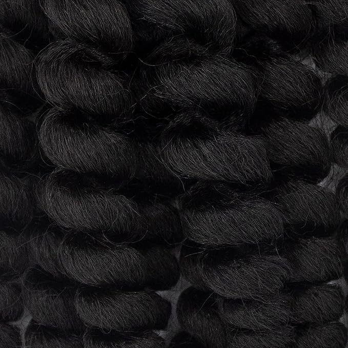 Darling Flexi Rod Curls 6X Crochet Hair Extensions, (3 packs of 2x per pack), Natural & Soft Texture, Fluffy Wand Curl, 14 Inch, #1B