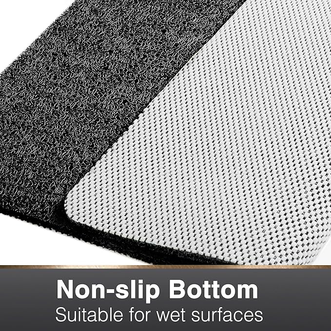 Asvin Soft Textured Bath, Shower, Tub Mat, 24x32 Inch, Phthalate Free, Non Slip Comfort Bathtub Mats with Drain, PVC Loofah Bathroom Mats for Wet Areas, Quick Drying