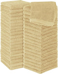 Utopia Towels 60 Pack Cotton Washcloths Set, 100% Ring Spun Cotton, Premium Flannel Face Cloths, Highly Absorbent and Soft Feel Fingertip Towels, Beige