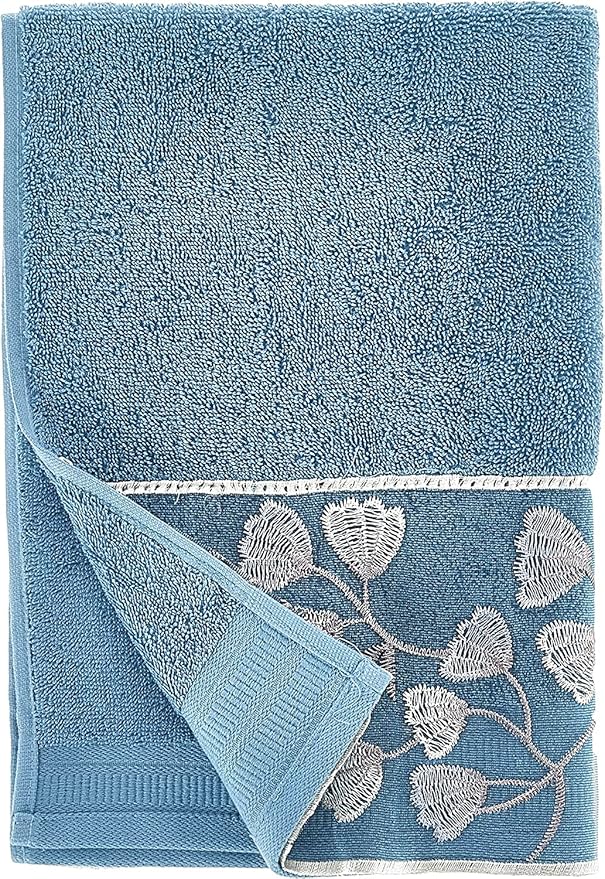 Zahari Home Capri Modern Bathroom Towel Set - 3 Piece Set, Bath Towel, Hand Towel and Wash Towel - Classic Luxury Contemporary Decor - Beautiful Bath Ensemble - Unique Royal Blue