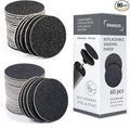 Precision Sandpaper Foot File Refill Pads | 80 Grit Coarse & 120 Grit Fine Callus Remover Discs | Self-Adhesive Pedicure Replacement Set – 60 pcs Total