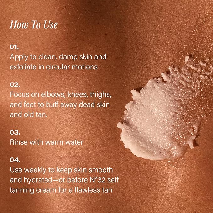 + Lux Unfiltered N°28 Exfoliating Body Polish in Santal - Exfoliating Body Scrub with Shea Butter, Passion Fruit Oil, & Vitamin E - Hydrating & Moisturizing Sugar Scrub - Vegan & Cruelty Free