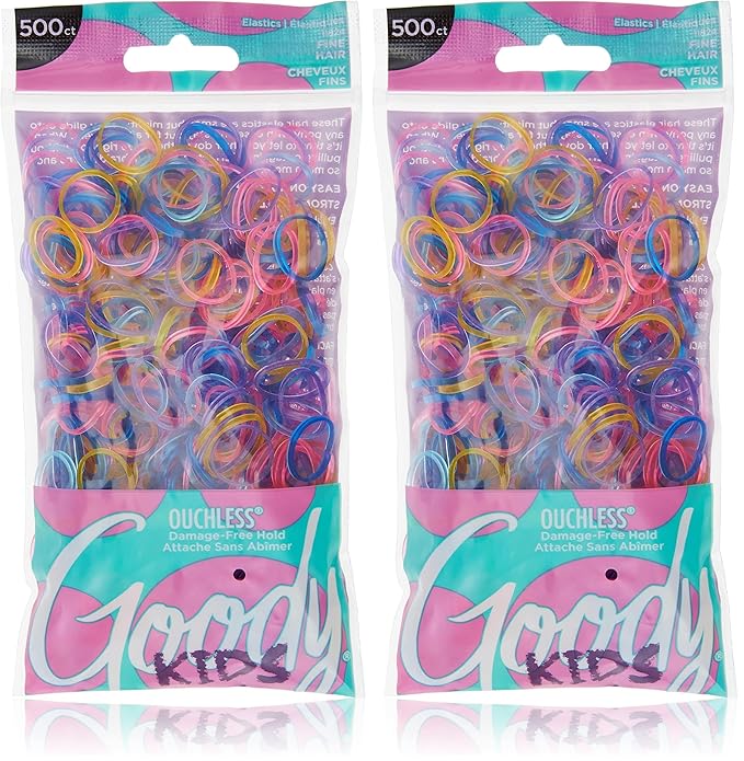 Goody Polybands, 500CT, Pack of 2 | Assorted Colors | Kids