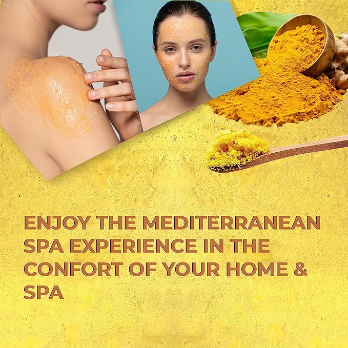 SUGAR BODY SCRUB Brightening Turmeric Exfoliant for Dark Spots