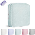 Period Bag for Teen Girls, Canvas Sanitary Napkin Storage Bag with Zipper, Portable Menstrual Pad Bag Tampon Holder for Purse