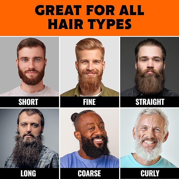 TAME The Wild Beard Brush and Beard Straightener for Men - Ionic Heated Comb with 3 Adjustable Temps - Wooden Beard Comb for Grooming - Anti-Scald Safety - for All Hair Types (Pack of 2)