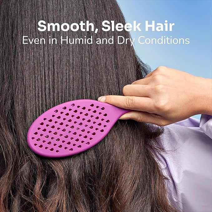 Wet Brush Frizz-Free Detangler Brush with Ionic Technology, Purple, Provides Frizz Control, Reduces Static, and Smooths All Hair Types, Best For Dry Hair, Made for Women, Men & Kids