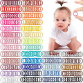 CÉLLOT 360PCS Baby Hair Ties, 36 Multicolors Elastic Hair Ties,2cm in Diameter No Crease Finger Rubber Hair Elastics,Small Thin Hair Ponytail Holders Hair Accessories for Baby Girls Toddlers Kids