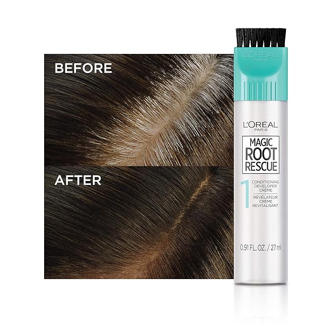 L'Oreal Paris Magic Root Rescue 10 Minute Root Hair Coloring Kit, Permanent Hair Color with Quick Precision Applicator, 100 percent Gray Coverage, 9 Light Blonde, 1 kit (Packaging May Vary)