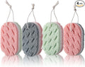 4-Pack Large Size Cleansing loofah Bath Sponge, Shower deep exfoliating Sponge, Rich Foam Bath Sponge