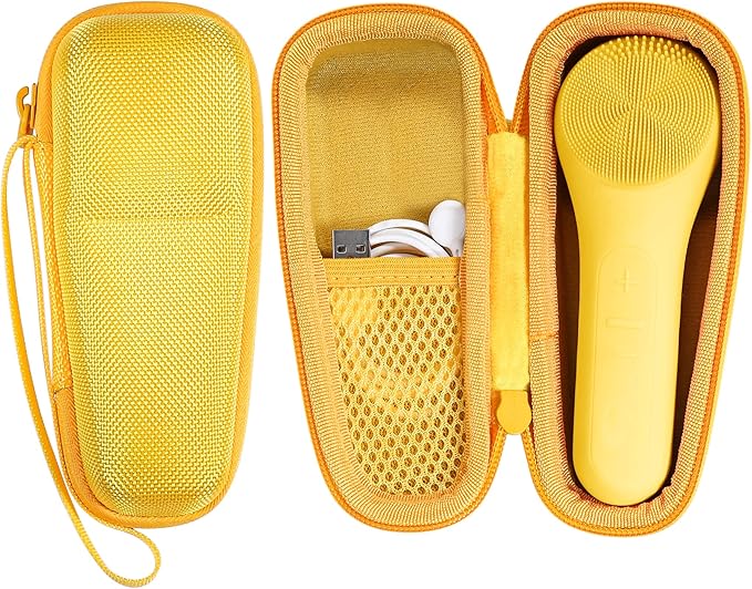 co2CREA Hard Carrying Case Compatible with NågraCoola CLIE 2 1 Sonic Facial Cleansing Brush (Yellow)