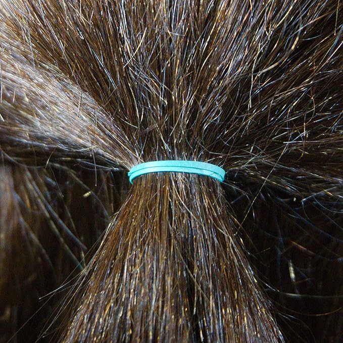 Amelia Beauty 500 Count Small Rubber Bands for Hair – ½" Green - USA - Recloseable Container - Mini Hair Elastics for Braids, Ponytails, Cornrows & Twists – Strong Hold Ponytail Holders