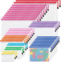 JARLINK 36 Pack 8 Sizes Mesh Pouch, 9 Colors, Waterproof Zipper File Bags Document Multipurpose Travel Bags for Office, School, Board Game, Puzzles, Cosmetics, Travel Accessories, and Home Organize